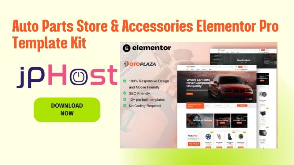 OtoPlaza - Auto Parts Store & Accessories Elementor Pro Template Kit